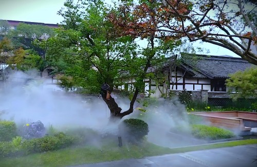 庭院冷雾