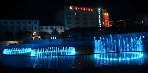 湖面喷泉效果图二